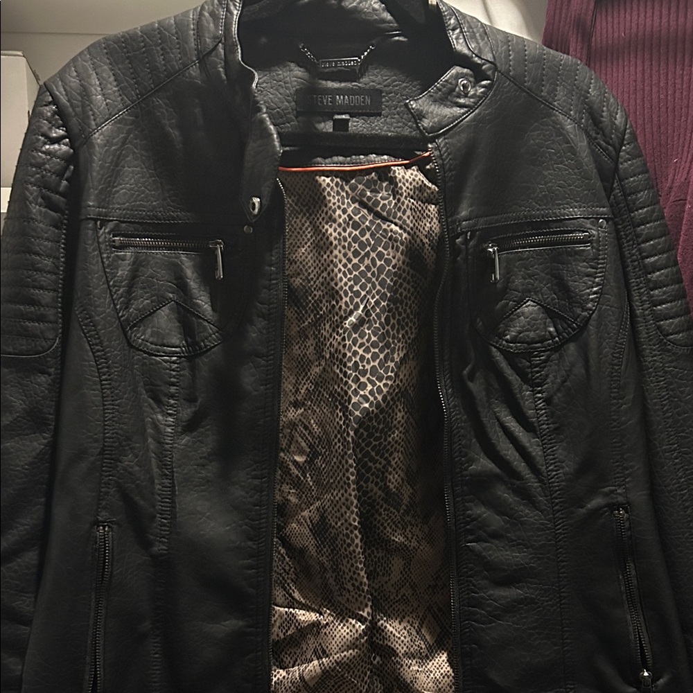 Steve Madden Black Bomber Jacket for women